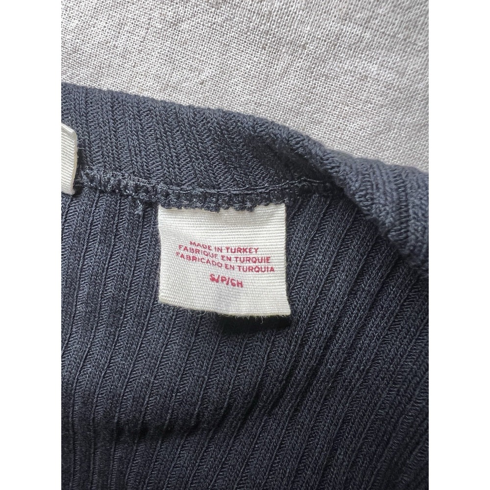 Levi's Women's Vetiver Ribbed 2 Piece Set Crop Mockneck Tank & Wrap Top Black S - Picture 8 of 9